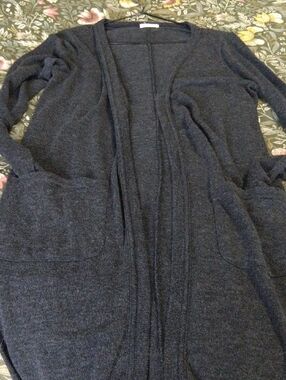 Ardene Dark Charcoal Open-Front Cardigan
